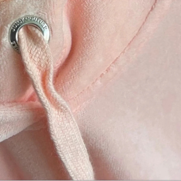 JUICY COUTURE BLACK LABEL Peach Long Sleeves Hoodie Size Medium - Picture 10 of 11